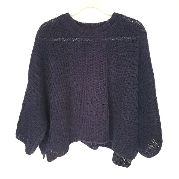 Vintage Eskandar Knit 100% Linen Sweater Womens Large Blue see through Lagenlook - Picture 7 of 16